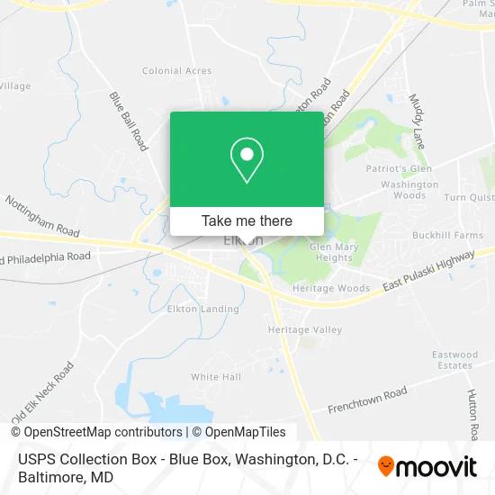 USPS Collection Box - Blue Box map