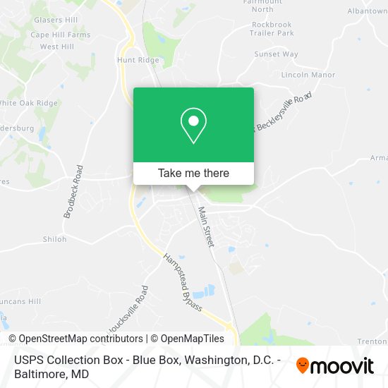 USPS Collection Box - Blue Box map