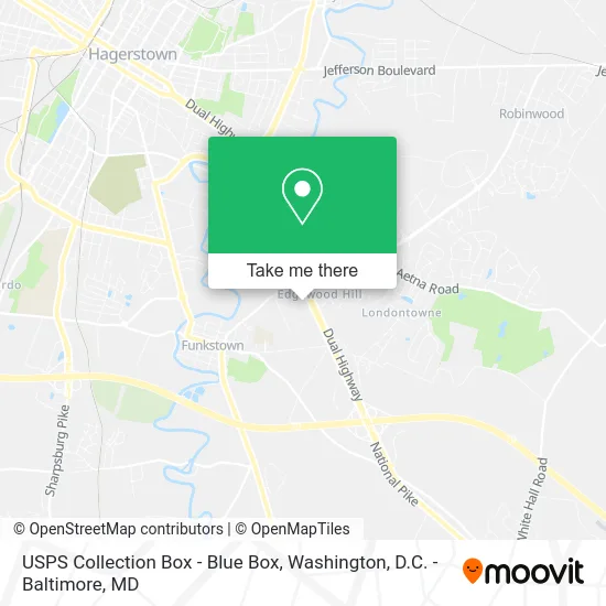 USPS Collection Box - Blue Box map