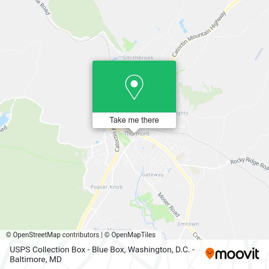 USPS Collection Box - Blue Box map