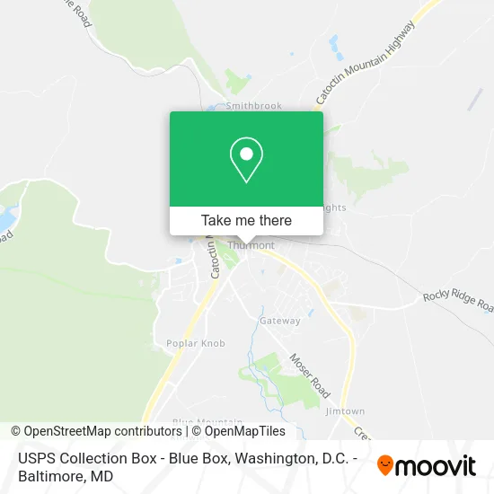 USPS Collection Box - Blue Box map