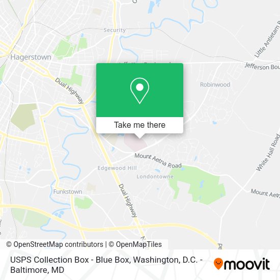 USPS Collection Box - Blue Box map