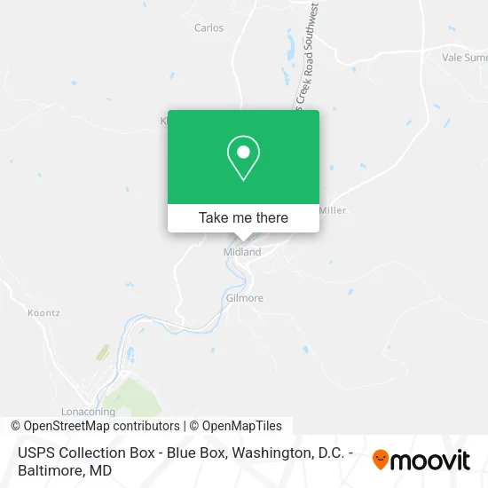 USPS Collection Box - Blue Box map
