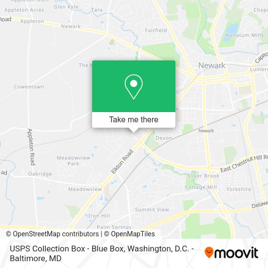 USPS Collection Box - Blue Box map