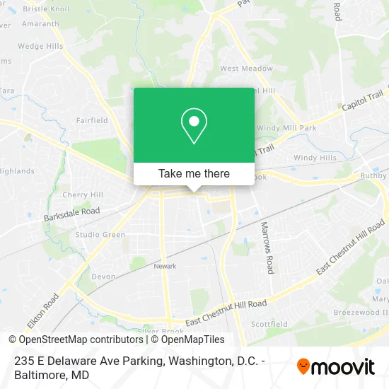 235 E Delaware Ave Parking map