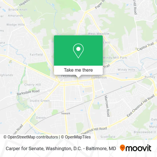 Carper for Senate map