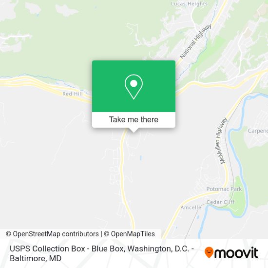 USPS Collection Box - Blue Box map