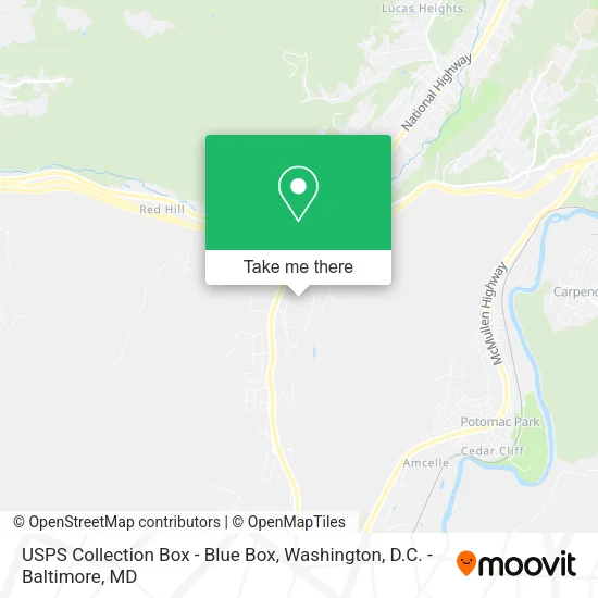 USPS Collection Box - Blue Box map