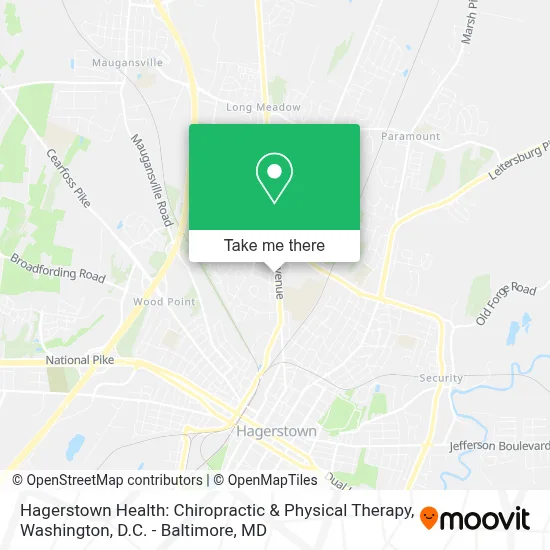 Hagerstown Health: Chiropractic & Physical Therapy map