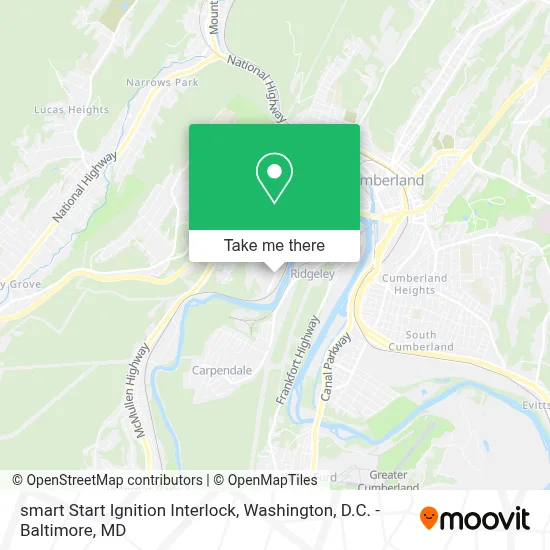 smart Start Ignition Interlock map