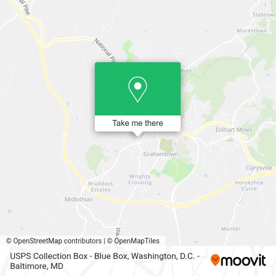 USPS Collection Box - Blue Box map
