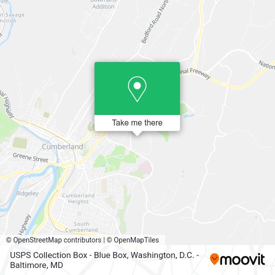 USPS Collection Box - Blue Box map