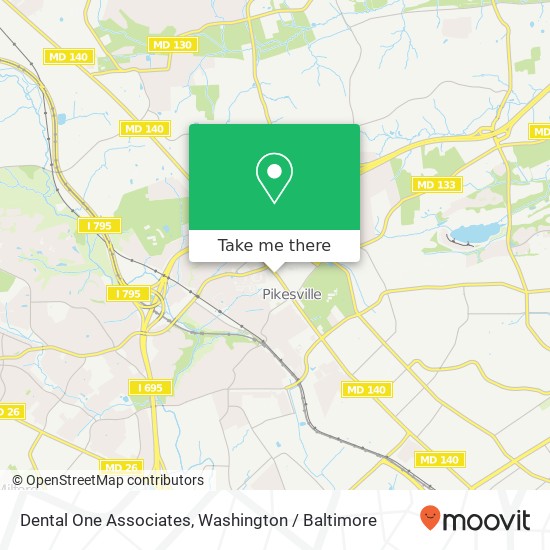 Dental One Associates, 1496 Reisterstown Rd map