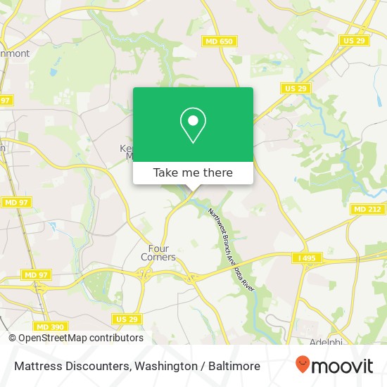 Mapa de Mattress Discounters, 10727 Columbia Pike