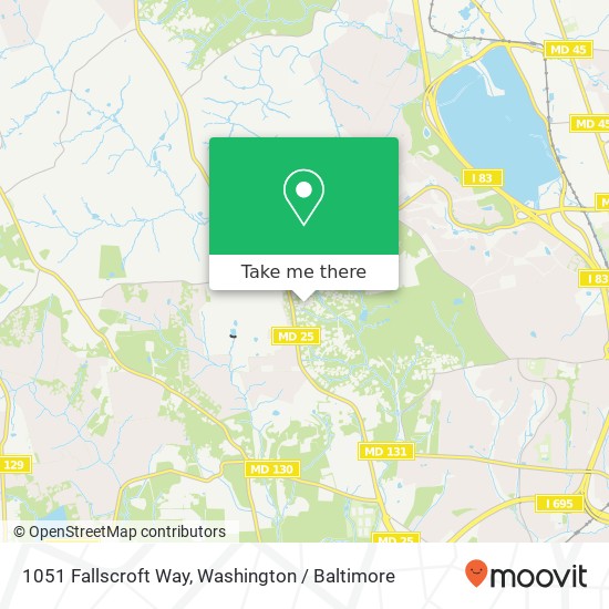 Mapa de 1051 Fallscroft Way, Lutherville Timonium, MD 21093