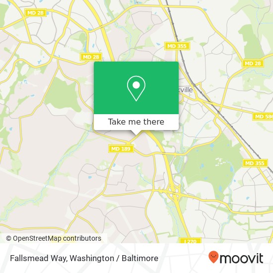 Mapa de Fallsmead Way, Potomac, MD 20854