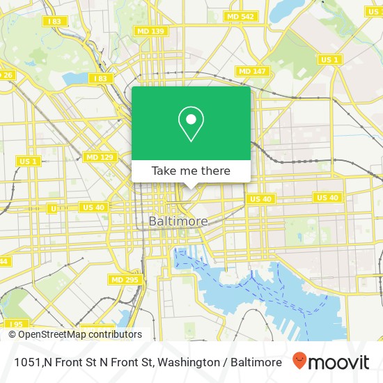 1051,N Front St N Front St, Baltimore, MD 21202 map