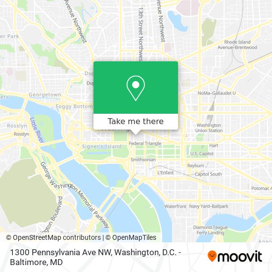 1300 Pennsylvania Ave NW map