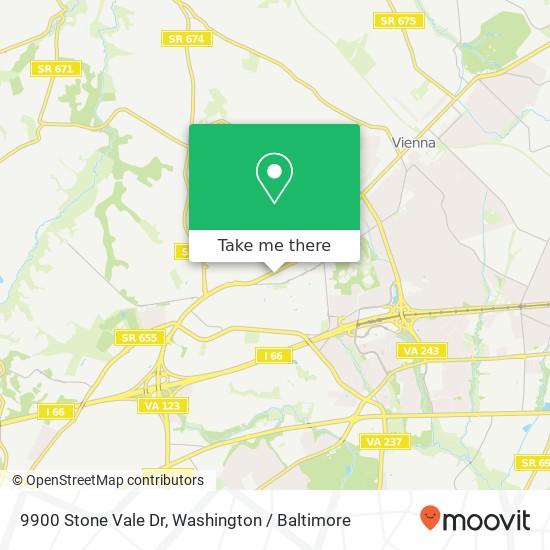 Mapa de 9900 Stone Vale Dr, Vienna, VA 22181