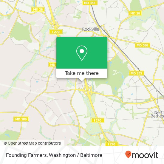 Mapa de Founding Farmers, 12505 Park Potomac Ave