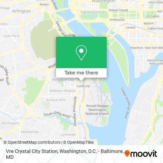 Vre Crystal City Station map