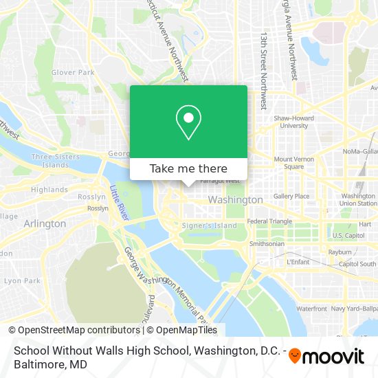 School Without Walls High School map