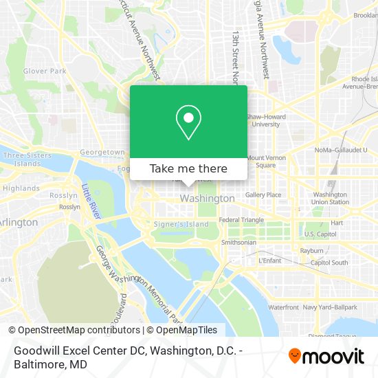 Goodwill Excel Center DC map