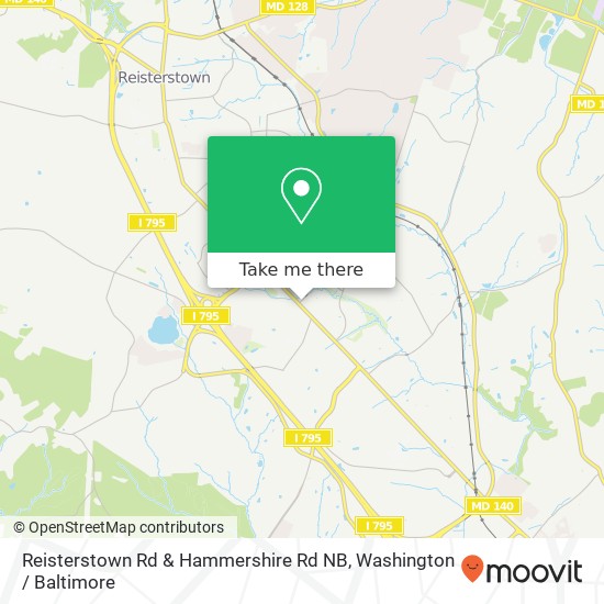 Mapa de Reisterstown Rd & Hammershire Rd NB