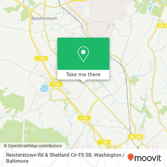 Reisterstown Rd & Shetland Cir FS SB map
