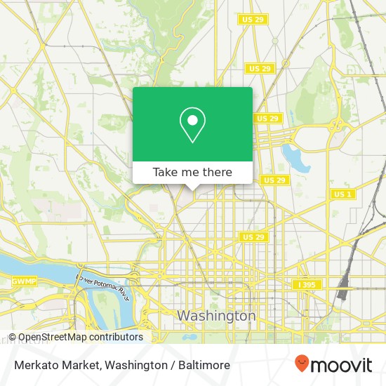 Mapa de Merkato Market, 2116 18th St NW