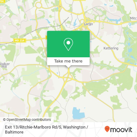 Mapa de Exit 13/Ritchie-Marlboro Rd/S