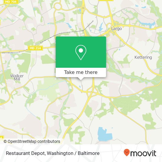 Mapa de Restaurant Depot, 1032 Hampton Park Blvd