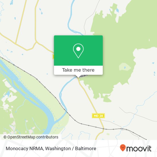 Monocacy NRMA, MD-28 map