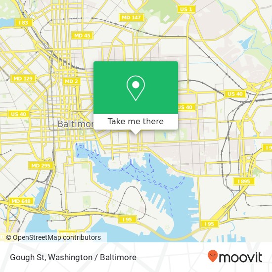 Mapa de Gough St, Baltimore, MD 21231
