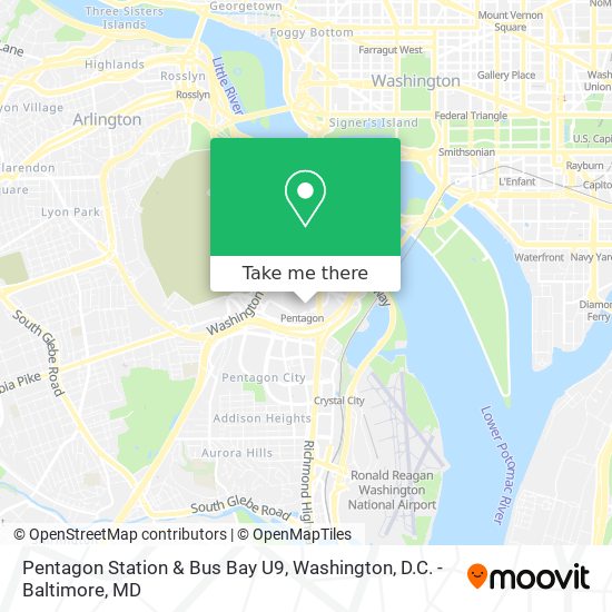Mapa de Pentagon Station & Bus Bay U9