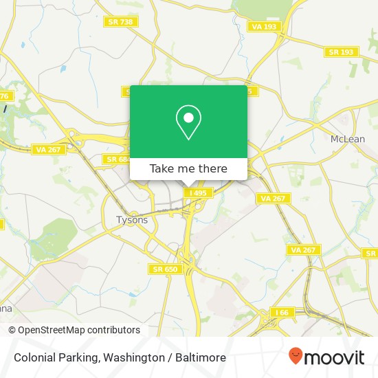 Mapa de Colonial Parking, 7900 Westpark Dr