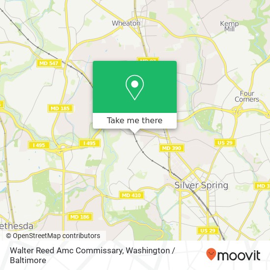 Mapa de Walter Reed Amc Commissary, 2460 Linden Ln