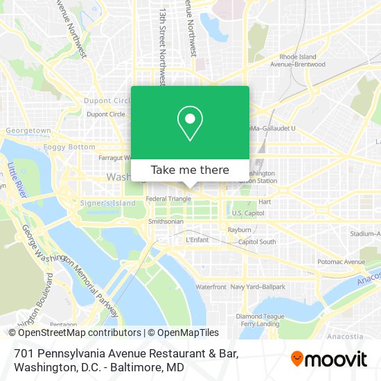 Mapa de 701 Pennsylvania Avenue Restaurant & Bar