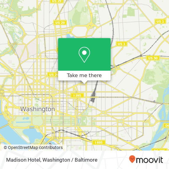 Madison Hotel, 15 M St NW map