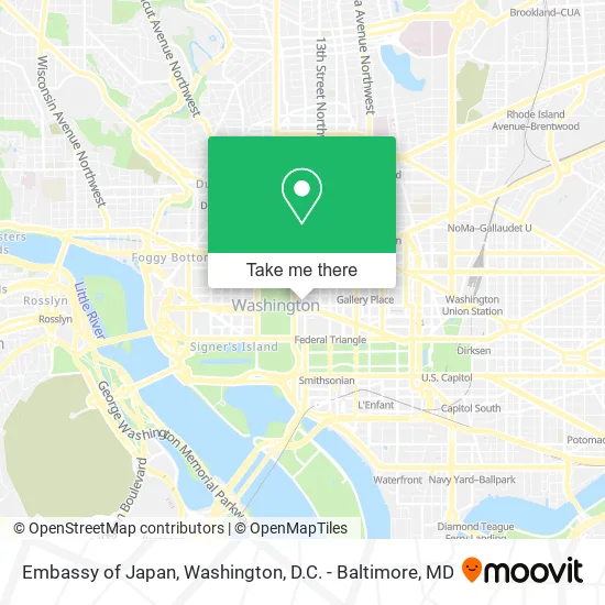 Embassy of Japan map