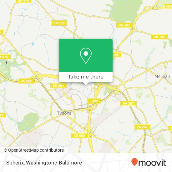 Spherix, 7927 Jones Branch Dr map