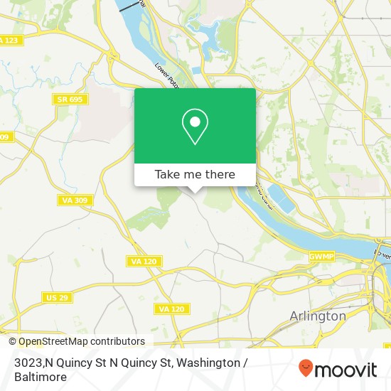 Mapa de 3023,N Quincy St N Quincy St, Arlington, VA 22207