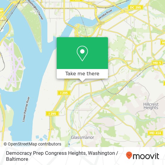 Mapa de Democracy Prep Congress Heights, 3100 Martin Luther King Jr Ave SE