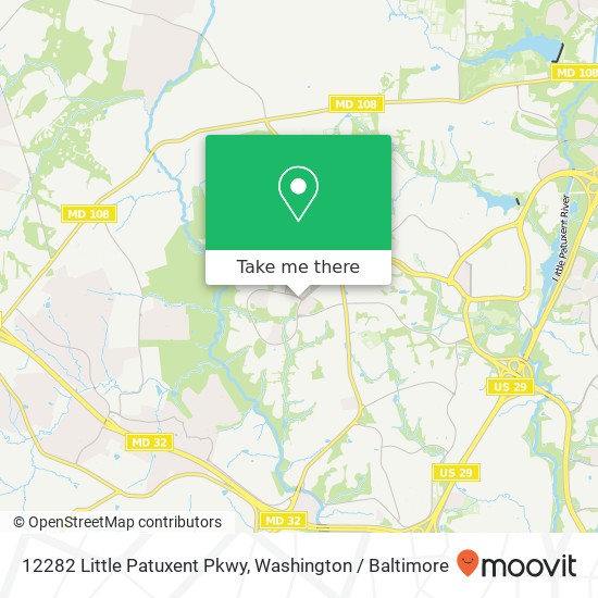 Mapa de 12282 Little Patuxent Pkwy, Columbia, MD 21044