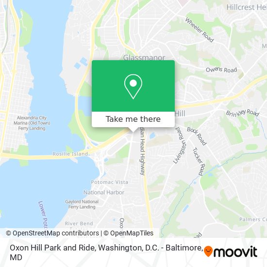 Mapa de Oxon Hill Park and Ride