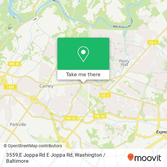 Mapa de 3559,E Joppa Rd E Joppa Rd, Parkville (BALTIMORE), MD 21234