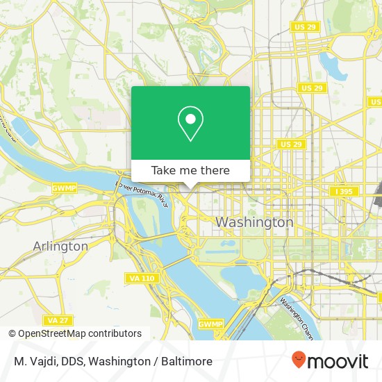 M. Vajdi, DDS, 908 New Hampshire Ave NW map