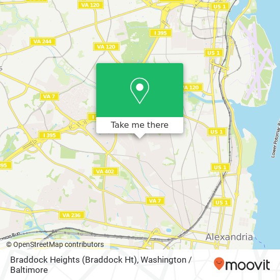 Mapa de Braddock Heights (Braddock Ht)