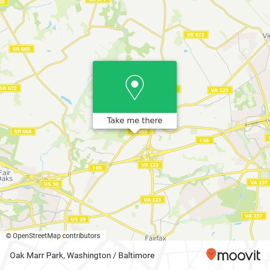 Mapa de Oak Marr Park, 3200 Jermantown Rd