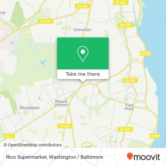 Mapa de Rico Supermarket, 7849 Richmond Hwy